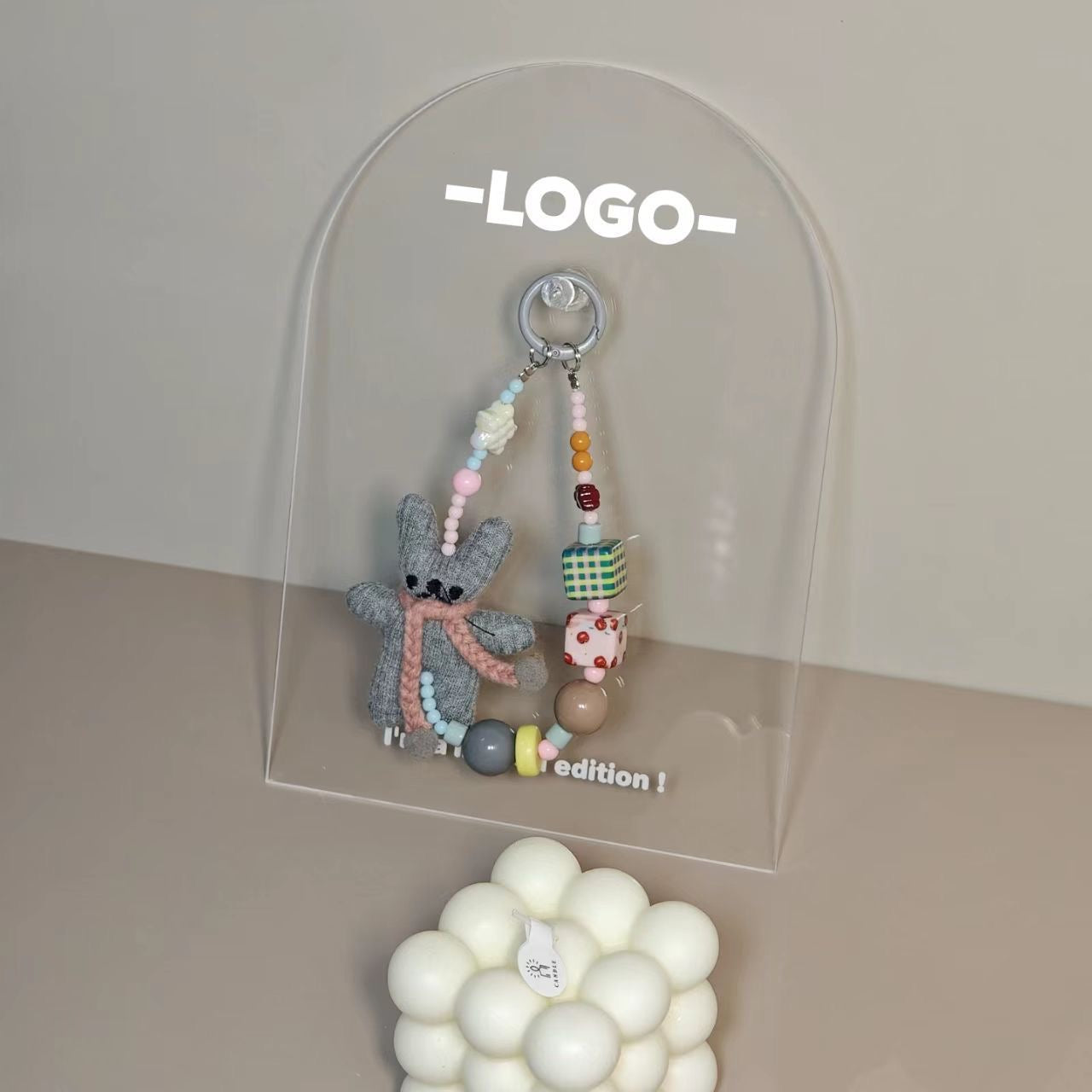 Ins Aesthetic Custom Photo Props: Acrylic Transparent Standee + Phone Beaded Chain & Camera Strap