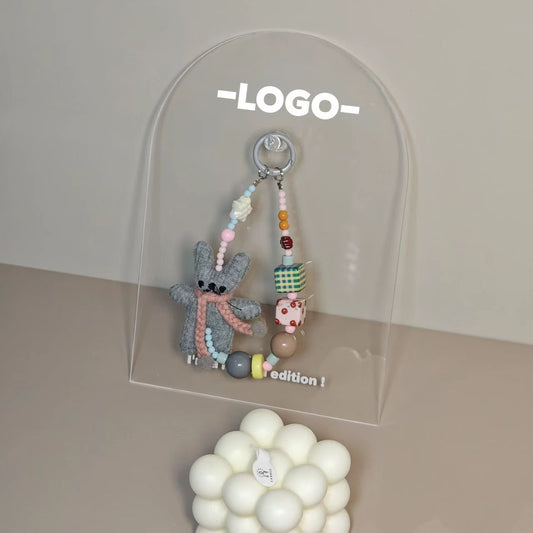 Ins Aesthetic Custom Photo Props: Acrylic Transparent Standee + Phone Beaded Chain & Camera Strap